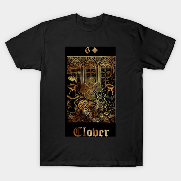 Clover. Lenormand Gothic Mysteries Design. T-Shirt by Mystic Arts